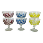 6 coupes à champagne Arlequin