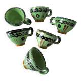 6 mini HB Quimper cups, bright green