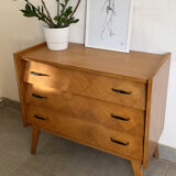 Oak chest of drawers from the scandinavian 60s