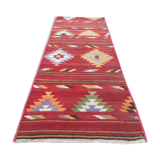 Turkish narrow kilim runner, 180x67cm