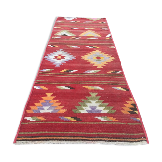 Turkish narrow kilim runner, 180x67cm