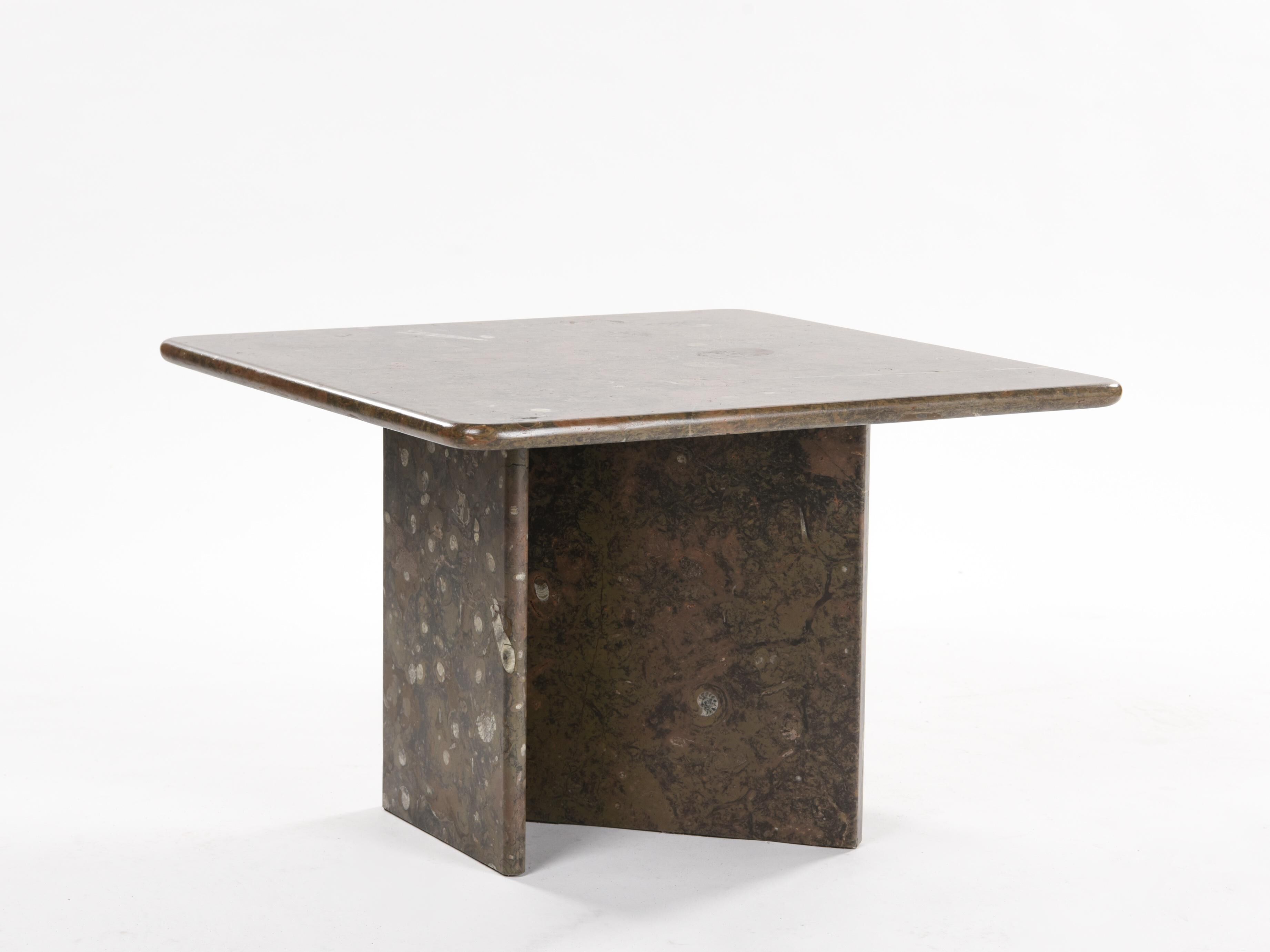 Fossilized stone nesting tables