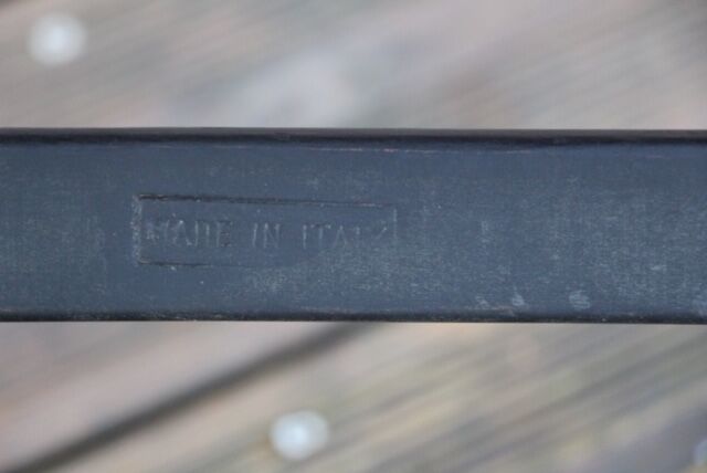 Rocking- vintage flesh blackened wood and rope Italy 1960