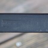 Rocking- vintage flesh blackened wood and rope Italy 1960