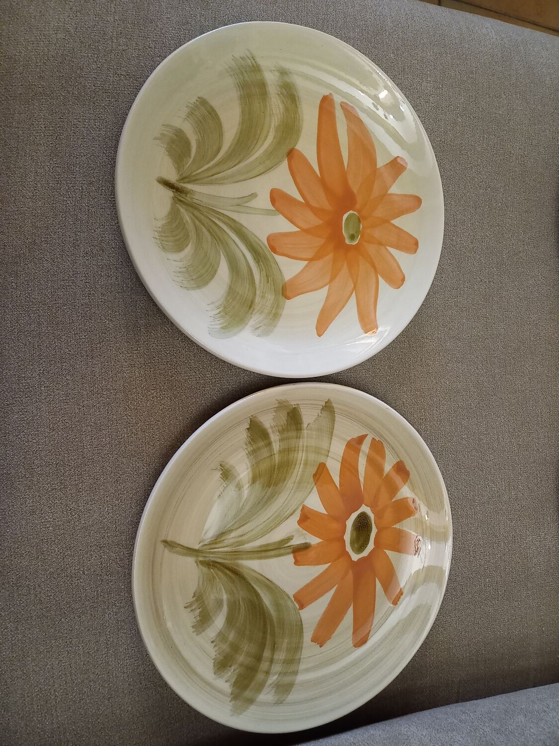 6 flat plates Saint Amand model Isis vintage 1960s 1970s