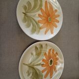 6 flat plates Saint Amand model Isis vintage 1960s 1970s