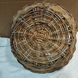 Ancien panier tressé rond
