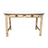 Enamelled tray craft table