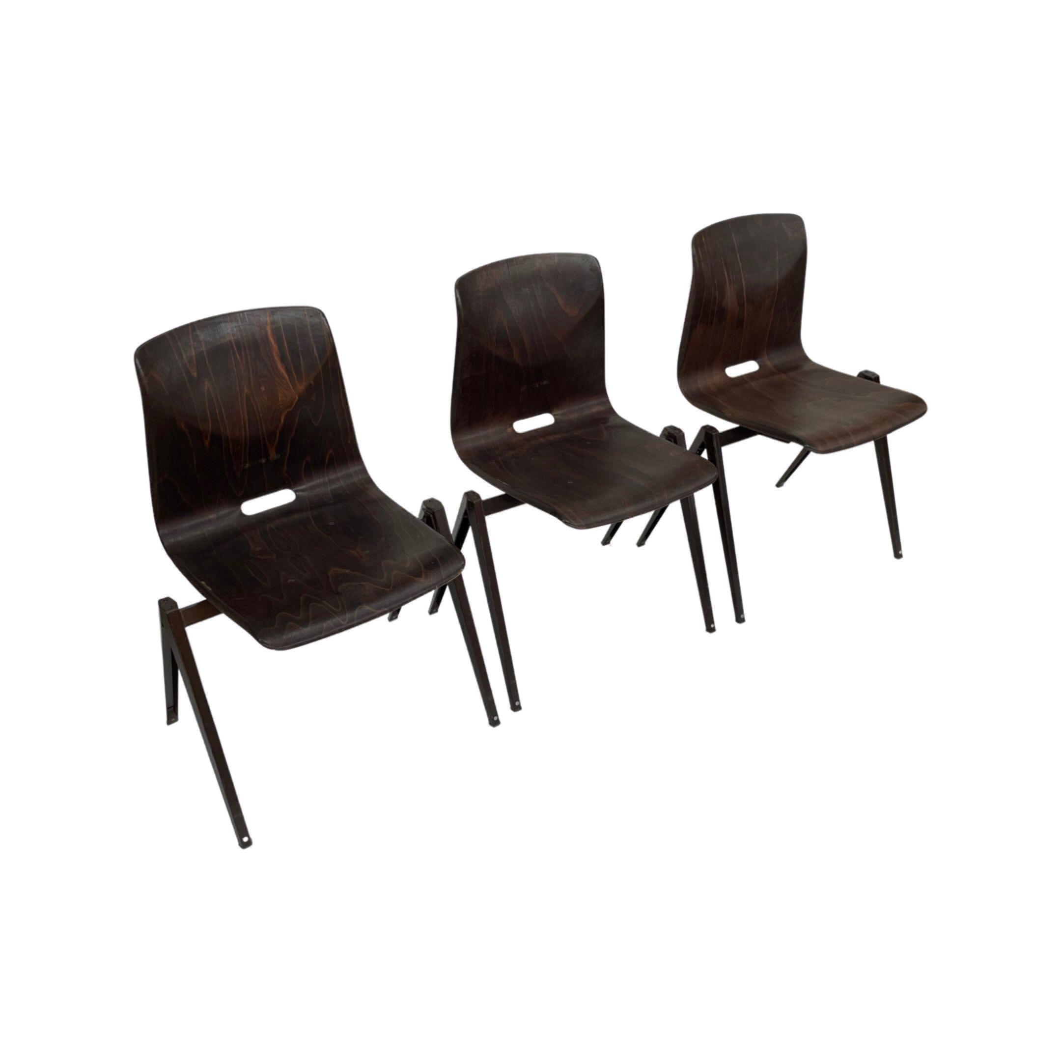 Pagholz Galvanitas S22 stackable school chair dark brown