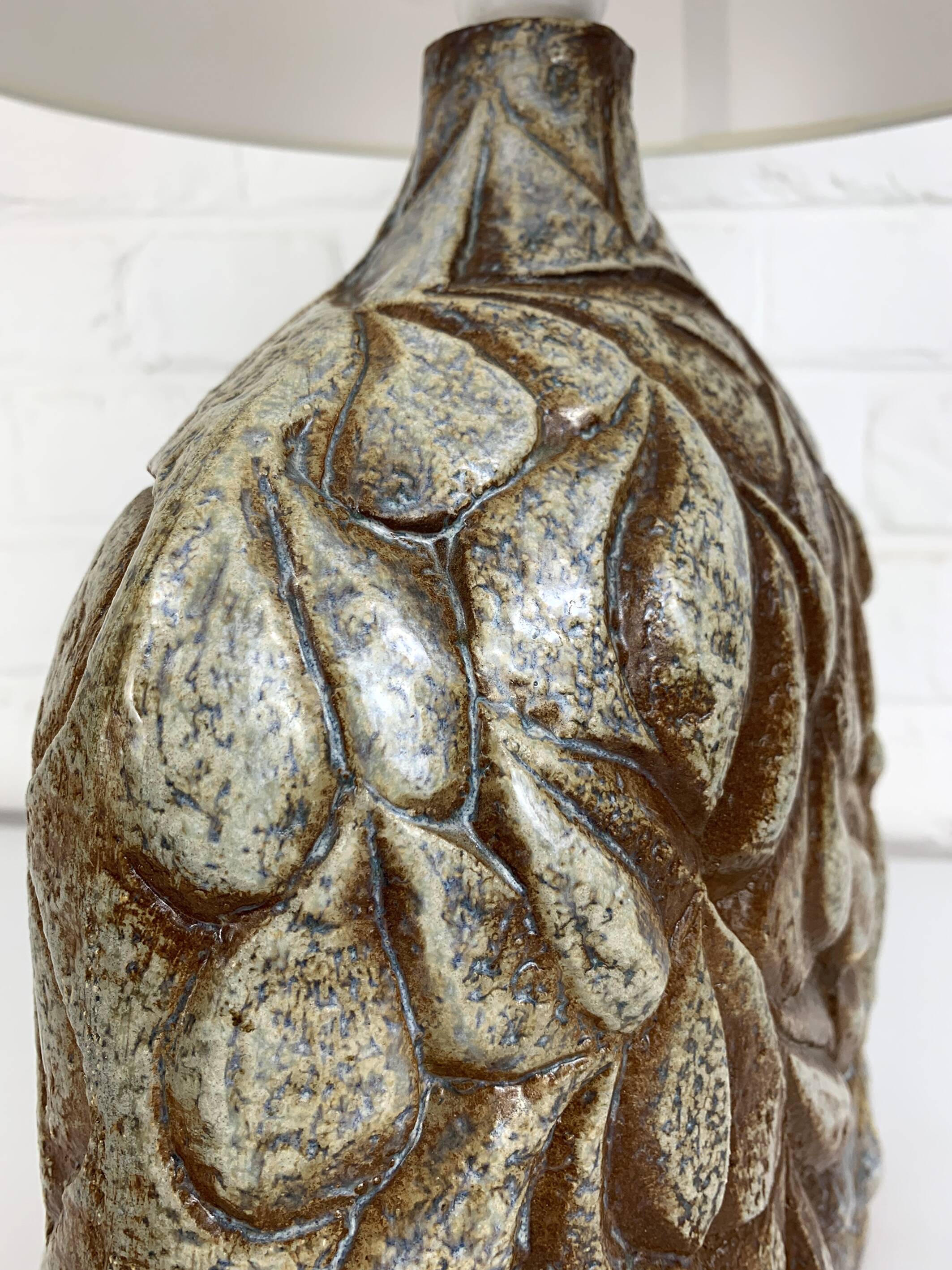 Large Haico Nitzsche ceramic table lamp for Søholm Stentøj, Denmark 1970s
