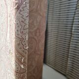 Paravent en bois et tissu, rose poudré, trois panneaux, 150 cm