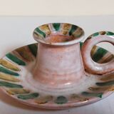 Duo of 50s ceramic hand candle holders