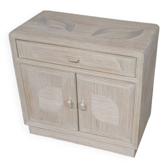 Buffet/armoire en roseau divisé 80 x 80 x 40 cm