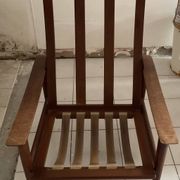 Scandinavian armchair with yellow cushions, original from the 1950s/60s.