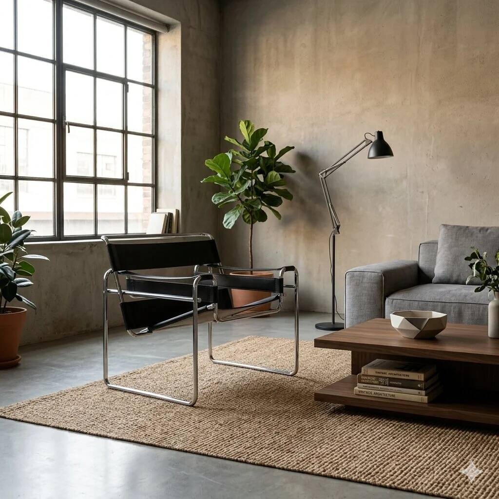 Fauteuil Wassily Gavina, design vintage Marcel Breuer, Italie, années 1970