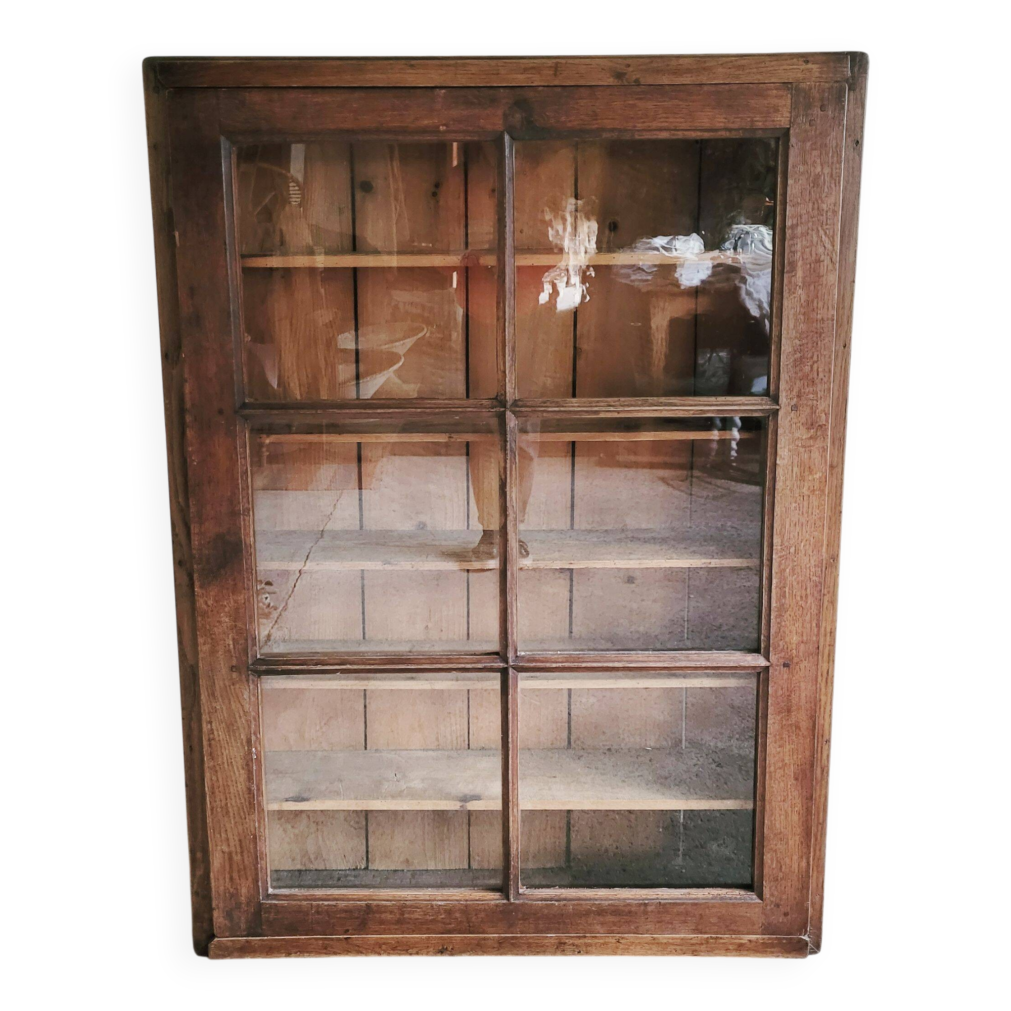 Old glass bookcase