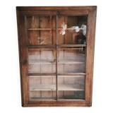 Old glass bookcase