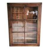 Old glass bookcase