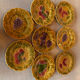 Set of 8 Sarreguemines barbotine dessert plates