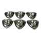 6 stainless steel egg cups by wmf - vintage