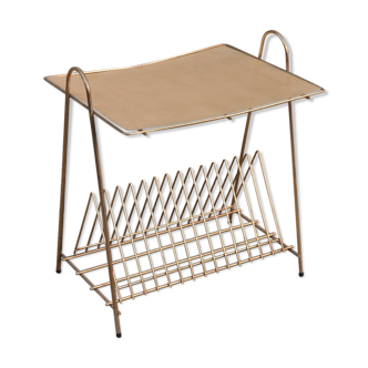 Selette range vinyles métal doré
