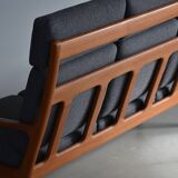 Mid Century Highback Sofa 60s Kvadrat Fabric