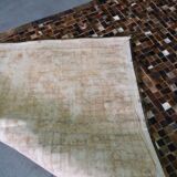 Vintage patchwork cow leather rug, 1970s