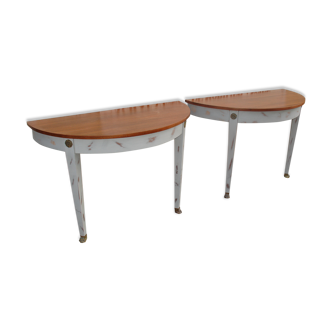 Pair of directoire mahogany style console
