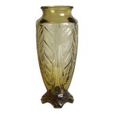 Art Deco Amber Glass Vase