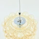 Large Mid-Century Amber Bubble Glass Ceiling Light by Helena Tynell, 1960s