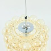 Grand plafonnier en verre bulle ambre de style mid-century par Helena Tynell, années 1960.