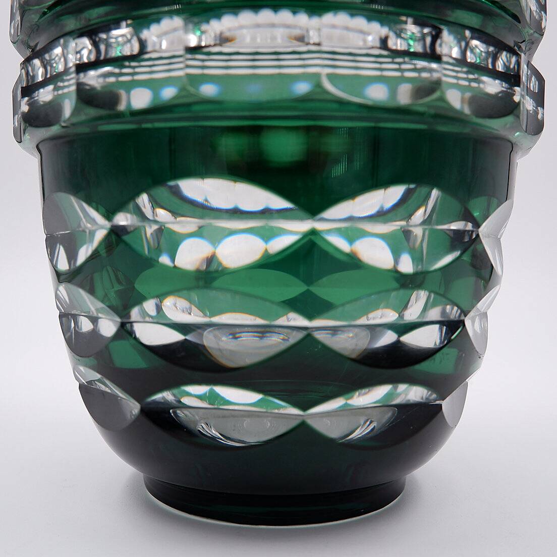 Val Saint Lambert Crystal Art Deco Vase