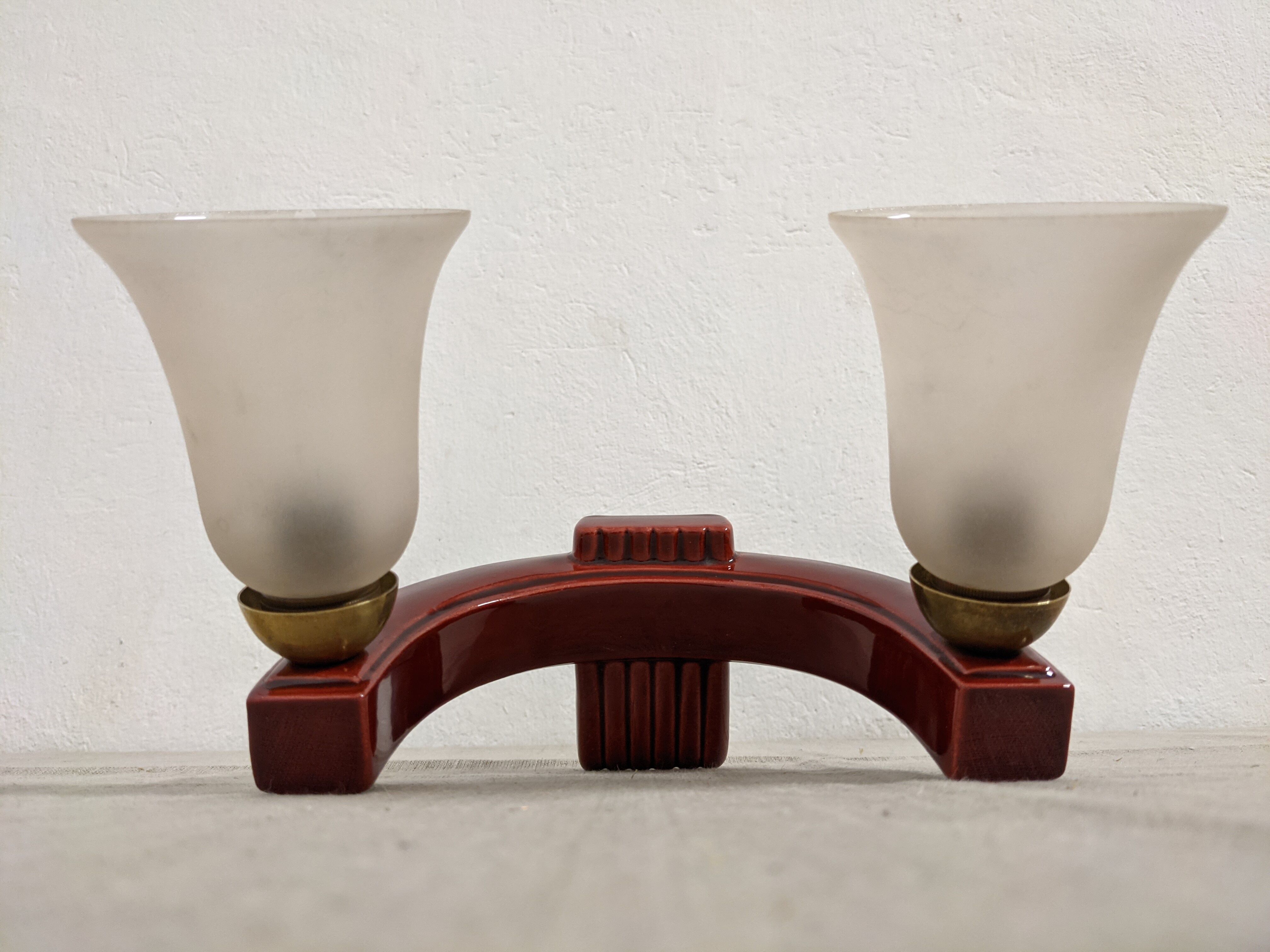 Ceramic art deco style applique