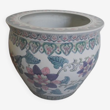 old porcelain fish basin decorative pot cover vintage fish bowl planter