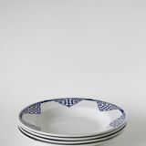 Set of 4 Moulin des Loups soup plates, Pantin model, 1950