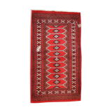 Vintage Pakistani carpet Lahore handmade 81cm x 145cm 1960s, 1C733