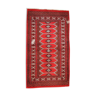 Vintage Pakistani carpet Lahore handmade 81cm x 145cm 1960s, 1C733