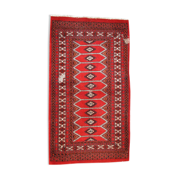 Vintage Pakistani carpet Lahore handmade 81cm x 145cm 1960s, 1C733