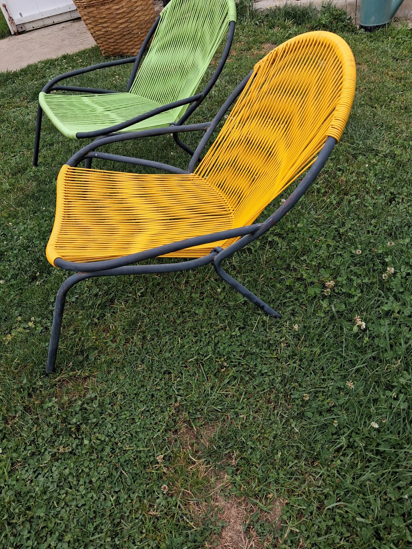 Scoubidou chairs from the 1960s