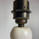 Midcentury French Alabaster floor lamp with bouclé shade, 1950s