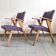 Pair of vintage bridge armchairs from the 1950s.
