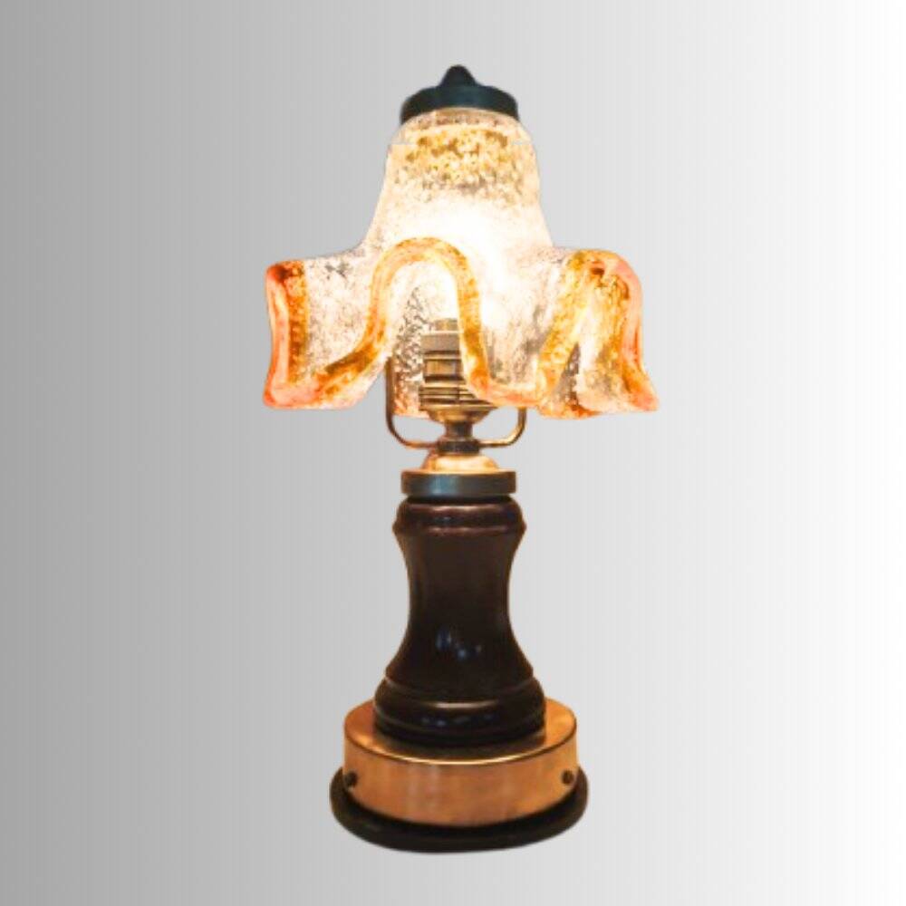 Mid-Century Murano glass table lamp by Mazzega, 1960s