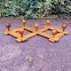Extendable vintage coat rack in pine