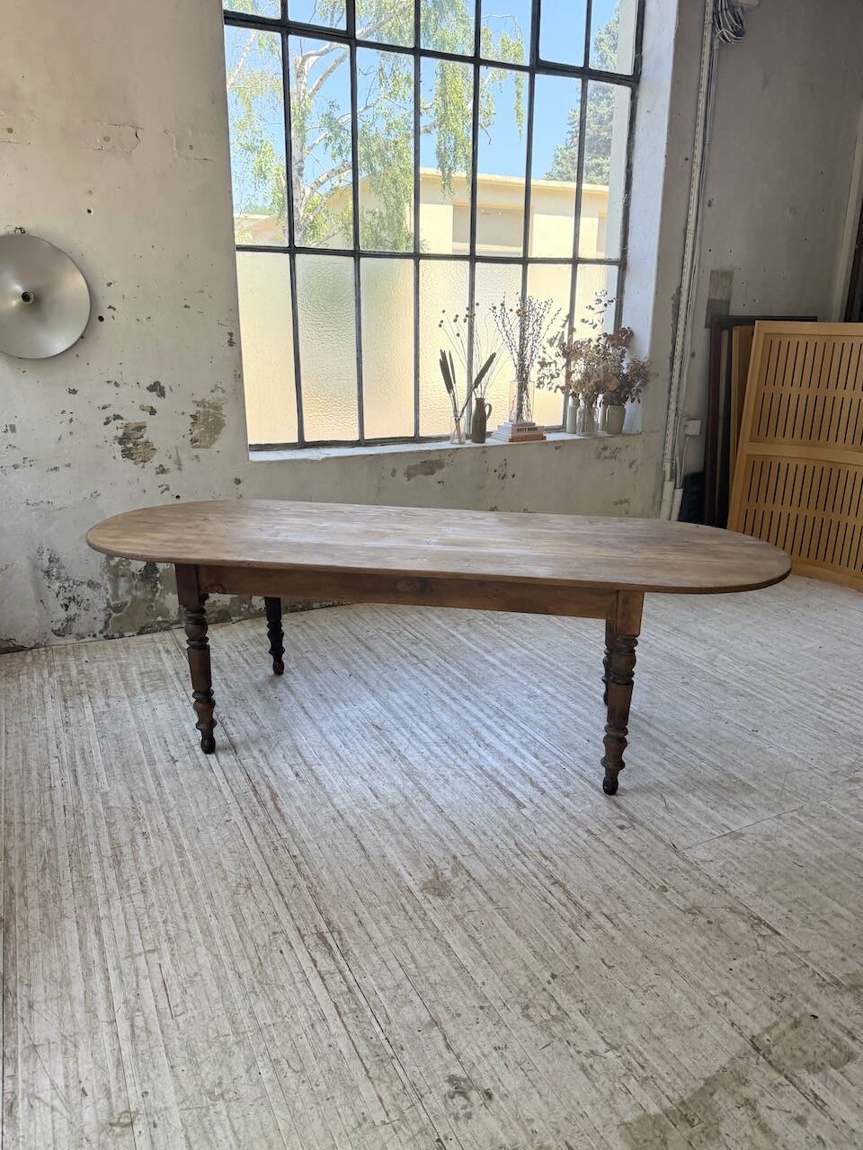Oval farmhouse table 250cm pine