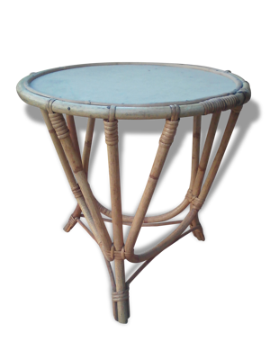 table rotin vintage ou