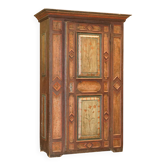 Armoire peinte à la main Sumlime vers 1800 en chêne