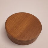 Under glass under wooden bock vintage teak style 1960