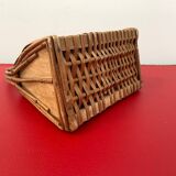 Vintage woven wicker rattan basket
