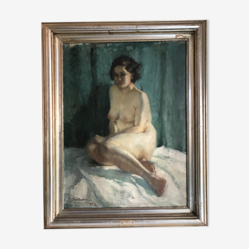 Nude in oil by Madeleine Barbedor