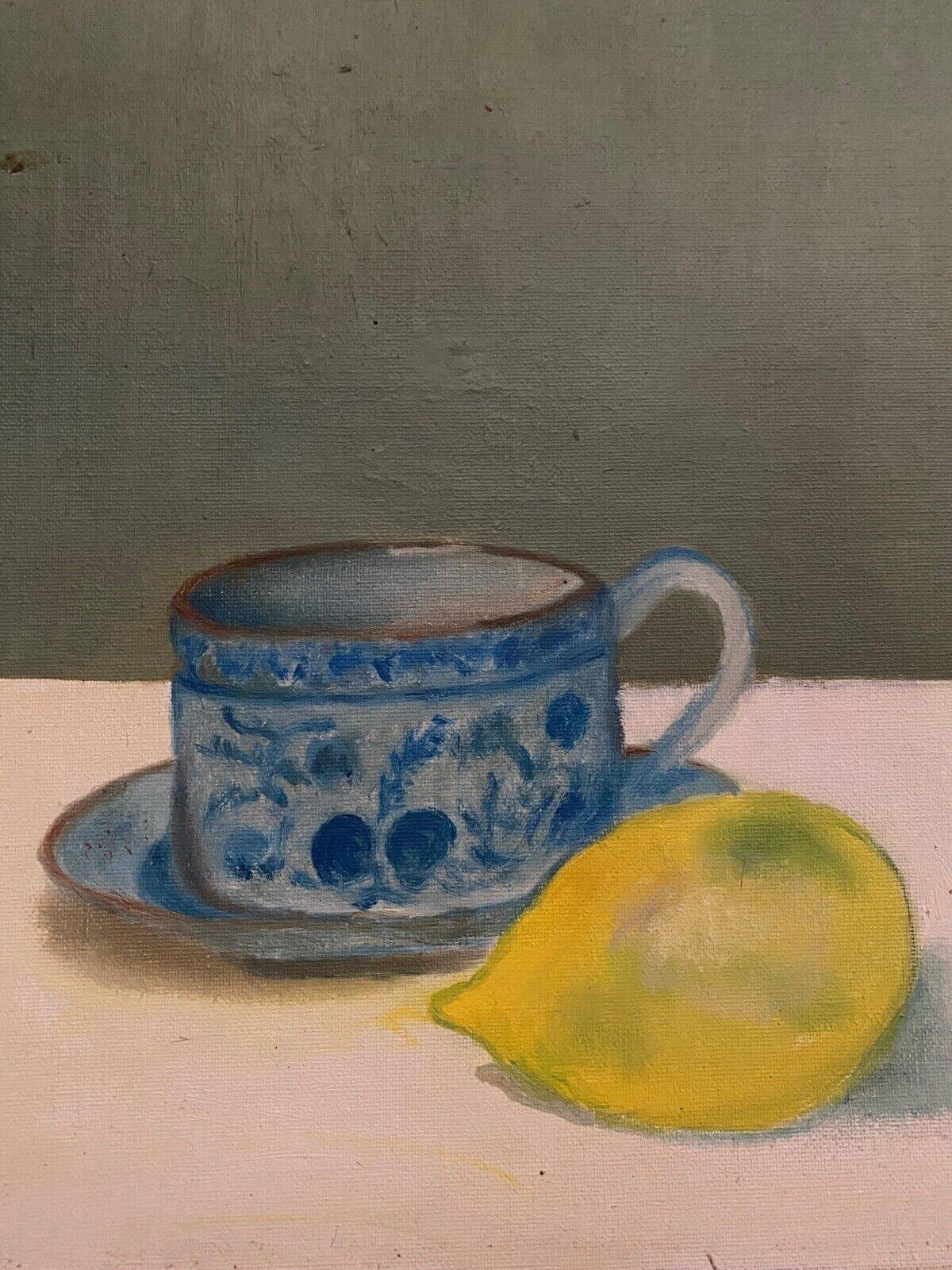 Oil on canvas still life by Nicole Legault La Tasse bleue 1980